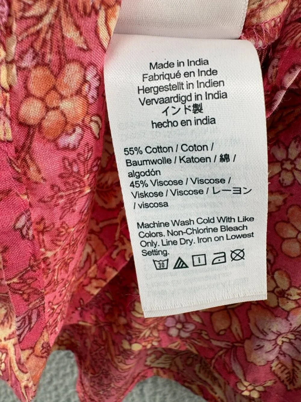 J.Crew Bouquet Block Print Puff Sleeve Smocked Square Neck Top L